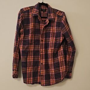 Madewell Women's Plaid Button-Down Shirt - Red and Blue
